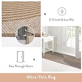 Lahome Modern Rainbow Easy Jute Rug, 2x6 Kitchen Runner Washable Rug Runners for Hallways Farmhouse Carpet Runner, Non Slip Indoor Outdoor Runner Rug Contemporary Door Mat for Laundry Porch