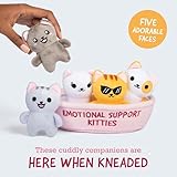 WHAT DO YOU MEME? Emotional Support Kitties by Relatable, Cuddly Stuffed Animals and Toys, Squishy Toys and Plushies, Great Ideas for Loved Ones of All Ages, Includes 5 Plushies with Carrying Basket