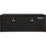 Buyers Products 1702510 Black Steel Truck Tool Box With Aluminum Diamond Tread Door, 18 x 18 x 48 Inch, Made In The USA, Truck Box for Organization & Storage, Job Tool Chest, Contractor Toolbox