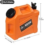 COOZMENT 3.2 Gallon (12L) Portable Water Containers with Spigot, BPA Free Water Jug, Orange Water Tank, Multifunction Water Storage Containers for Camping Outdoor Hiking,Emergency Stroage