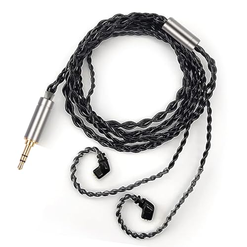 FAAEAL Zinc-Copper Alloy Audio Cable QDC C Pin Headphone Replacement Cable Compatible with KZ ZSN ZS10 Pro NF2u ZSN PRO ZSX ZST X CCA CA4 Recessed 2pin IEMs 4.9ft 3.5mm