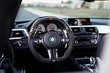 iCBL Compatible with Steering Wheel for BMW Alcantara Flat Bottom Carbon Fiber Steering Wheel for F Chassis Signature Design for F30 F32 F80 F82 M3 M4 M2 335i 340i 328i 428i 440i