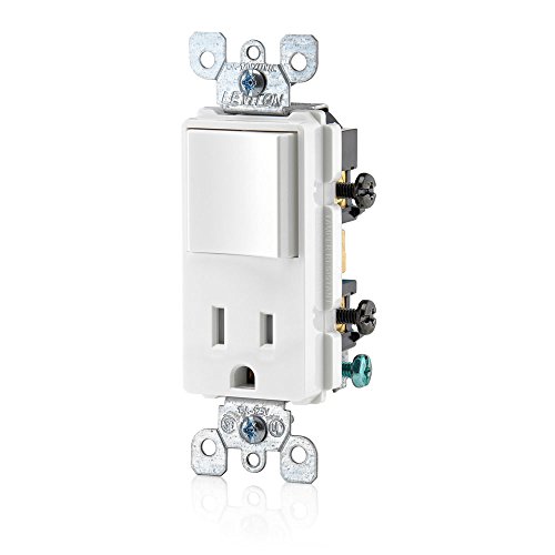 Leviton Decora Combination Switch and Tamper-Resistant Receptacle, T5625-W, White