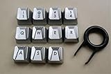 1 Keyset Romer-G Switch Translucent Backlit Keycap WASD QWER Gaming Key Cap for Logitech G310 GPRO G413 G613 G810 K840 G910 Mechanical Keyboard (Silvery)