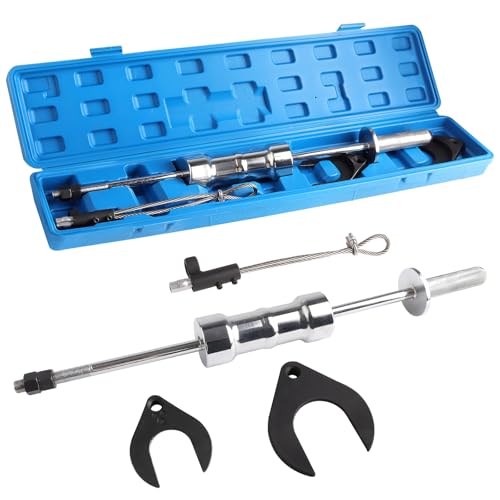 Fumrtcy CV Axle Removal Tool, Inner CV Joint Puller Heavy Duty 10 Pounds Slide Hammer Front Wheel Drive Axle Half Shaft Removal Tool Kit, 63mm 48mm CV Joint Fork Adapter