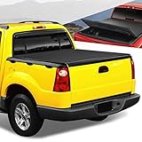 Auto Dynasty Soft Tri-Fold Truck Bed Tonneau Cover Compatible with 2001-2005 Ford Explorer Sport Trac 4.2Ft/50Inch Short Bed, Matte Black Soft Vinyl Top