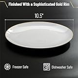 BTaT- White Porcelain Dinner Plates, Set of 12, 10.5", White Dishes, Porcelain Dinner Plates, Plate Set for 12, Porcelain Plates Sets for 12, White Plates Set, White Plates Ceramic, Dinnerware Plates