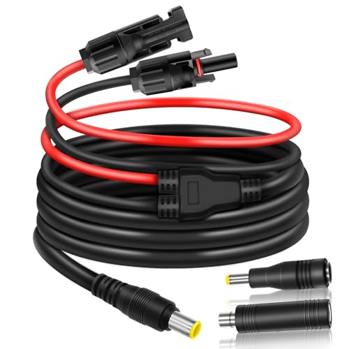COMeap Solar Panel Adapter for Jackery, Compatible with MC-4 to DC 8mm Extension Cable with DC7909 to DC8020/DC5525 Connector for GZ Yeti Jackery Bluetti Solar Generator Power Station 12AWG 6ft(1.8m)