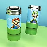 Paladone Super Mario Warp Pipe Travel Mug - 450 ml Stainless Steel - Officially Licensed Nintendo Merchandise