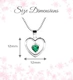 Cherished Moments Girl's Sterling Silver "Dancing Heart" March Simulated Birthstone Necklace