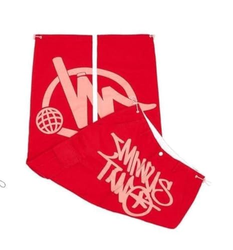 KOBPT Minus Two Cargo Pants Mens Y2K Overalls High Waist Baggy Pants New Hip Hop Rock Loose Joggers Trousers Streetwear