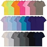 SOCKS'NBULK 12 Pack Wholesale Mens Soft Cotton Slim Fit Crew Neck Short Sleeve T-Shirts Mix Colors Bulk Size (Mix Color A, 5X-Large)