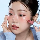 INTO YOU Multi-use Blush Stick Clean Fit and Clean Makeup, 3 in 1 Blendable Color and Cooling Water-like Feeling Blush Stick for Cheeks, Eyes and Lips, Pure Peach Fuzz(MS01)