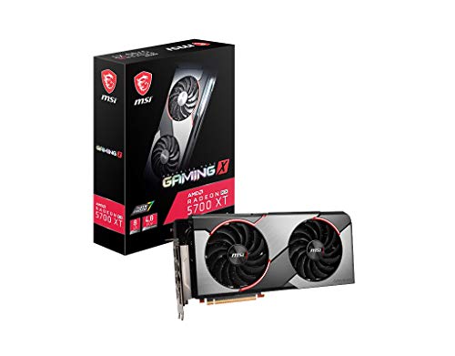 MSI Radeon RX 5700 XT Gaming X Graphics Card '8GB GDDR6, 1980Hz, RGB Mystic Light, AMD NAVI 10 XT GPU, 3X DisplayPort, HDMI, Dual Fan Cooling System'