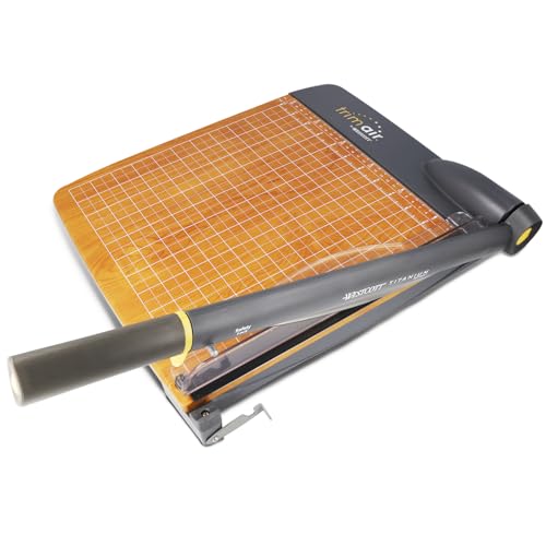 Westcott 12'' TrimAir Wood Guillotine Paper Cutter & Paper Trimmer, 30 Sheet (15106)