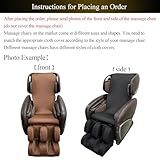 MKKBOB Shiatsu Massage Chair Cover Fitted,Massage Recliner Chair Cover Stretch Portable Massage Chair Full Body Cover Slipcovers Dustproof Massage Chair Pet Protector(Black,Whole Body)