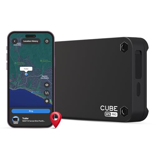 Cube GPS Tracker for Vehicles – Magnetic GPS Car Tracker, Real Time Worldwide Location Geo-Fencing, Hidden Tracking Device for Fleet Assets, Truck, Auto, Trailer, 1 Year Battery, Subscription Required