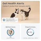 Tractive GPS Cat Tracker (6.5 lbs+), Real-time Pet Location Tracker, Health & Wellness Alerts, Battery Life Up to 7 Days, Breakaway Cat Collar Included (Dark Blue)