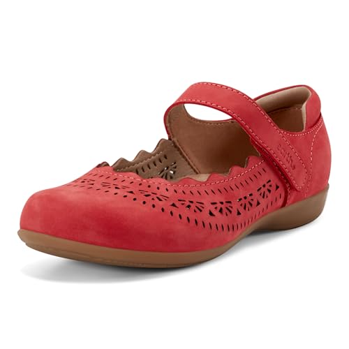 Earth Women's Brady Mary Jane Flat, Medium Red 610, 8