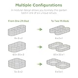 Best Choice Products 8x2x2ft Metal Raised Garden Bed, Oval Outdoor Deep Root Planter Box for Vegetables, Herbs w/ 4 Support Bars, 215 Gal Capacity - Charcoal