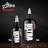 Allegory Tattoo Ink – Ultra Blak, Premium Black Tattoo Ink, Perfect for Lining and Shading, Smooth, Consistent Pigment, Vegan Friendly Tattoo Color, Organic Ink, Crafted in The USA (2 oz)