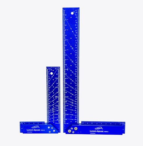 iGaging Layout Square Mark II Set of Two 7" & 12" w/Center Finder Bevel Gauge