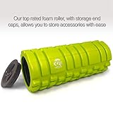 321 STRONG 5 in 1 Foam Roller Set Includes Hollow Core Massage Roller with End Caps, Muscle Roller Stick, Stretching Strap, Double Lacrosse Peanut, Spikey Plantar Fasciitis Ball, All in Giftable Box