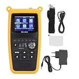 Satellite Finder Meter Satellite Si gnal Locator DVB S / S2X Si gnal Measuring Meter Detector Receiver with Flashlight Backlit Buttons,2.1in Colorscreen,800mAh Battery