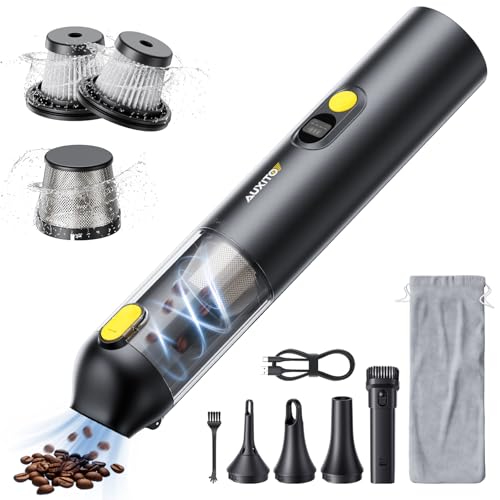 AUXITO Car Vacuum Portable Cordless 14000Pa Powerful Suction, Handheld Vacuum Blow & Suction 2 in 1, Small Vacuum Cleaner Hand Held Vacuum for Car, Home, Pet, Office (Black)