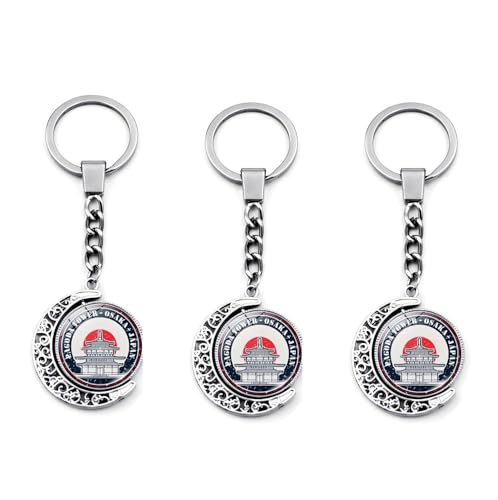 ZENRUIMING 3pcs Osaka Japan Keychain, Osaka Landmarks Crystal Glass Keychain Pendant, Japan Travel Souvenir, Backpack Wallet Car Keychain Pendant