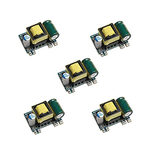Acxico 5Pcs 5V 700mA Board Module Mini AC-DC 110V 120V 220V 230V to 5V 12V Converter Board Module Power Supply