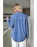 luvamia Women's Fashion Casual Button Down Denim Jacket For Women Jean Jacket For Women Trendy Women's Jean Jacket Western Jackets For Women Summer Jacket Medium Blue Size X-Large Fits Size 16 Size 18