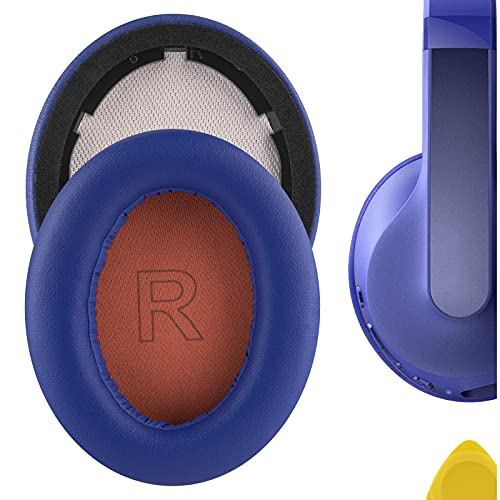 Geekria QuickFit Replacement Ear Pads for Anker Soundcore Life Q10, Q10, Life 2 NEO BT Headphones Ear Cushions, Headset Earpads, Ear Cups Cover Repair Parts (Blue/Orange)