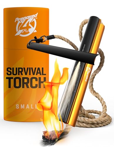 Fire Starter Survival Tool - All-in-One Patented Flint and Steel Fire Starter Kit - Ferro Rod Fire Starter with 36" Waterproof Tinder Wick Rope and Steel Fire Striker | Prepared4X