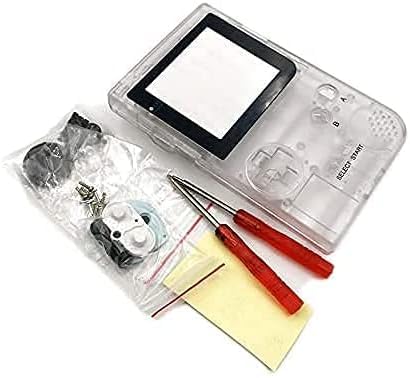 Sonuen Housing Cover Full Case Shell for Gameboy Pocket Shell Hard Case with Screen Lens and Buttons for GBP Console (Clear)