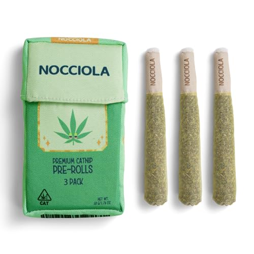 Nocciola 3 Pack Catnip Toys for Cats, Funny Cat Toys Filled with 100% Pure Organic Catnip, Safe Kitten Teething Chew and Kicker Toys, Stress Relieving Fun for Indoor Cats