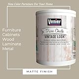 Chalk Pure Paint - for Furniture, Crafts, Home Decor - All-in-One – DIY – Eco-Friendly (Vintage [Aged Gray]), (33.81 oz)