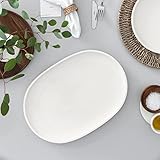 Villeroy & Boch Artesano Original Oval Fish Plate, 17x11.75 in, Premium Porcelain, White