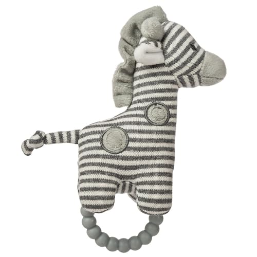 Mary Meyer Soft Baby Rattle with Soothing Teether Ring, 6-Inches, Afrique Giraffe