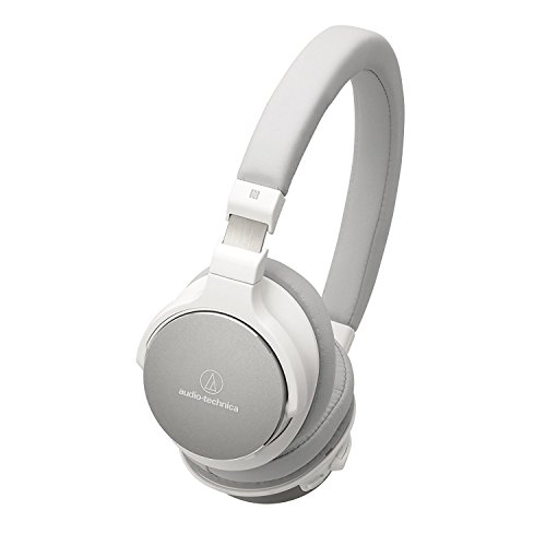 Audio-Technica ATH-SR5BTWH Bluetooth Wireless On-Ear High-Resolution Audio Headphones, White