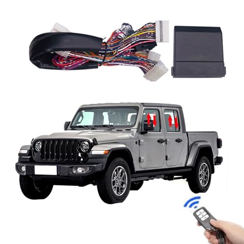 Forten Kingdom Remote Control Car Auto Window Power Lift Close Open Roll Up Down System Module Device Kit For Jeep Wrangler JK JL 2007-2024 (2018-2024 Fuel Engine)