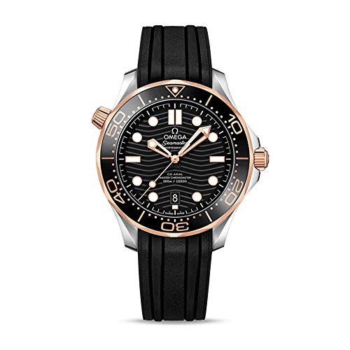 Omega Seamaster Automatic Steel & 18kt Sedna Gold Black Dial Men's Watch 210.22.42.20.01.002