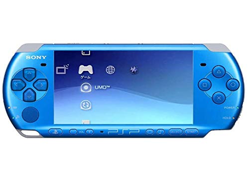 Sony PSP Slim and Lite 3000 Series Handheld Gaming Console with 2 Batteries and Memory Card (Blue) (Renewed)