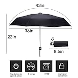 Goothdurs Automatic Mini Travel Windproof Umbrella Compact Auto Open/Close Small Lightweight Folding Rain Umbrellas for Women Men