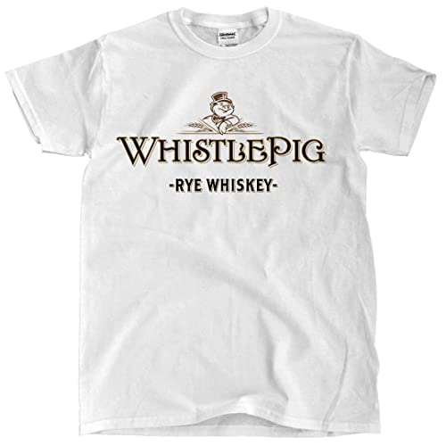 Printed Whistle Pig Rye Whiskey White T-Shirt (l)