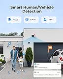 REOLINK 4K/8MP Security Bullet PoE IP Camera,Surveillance Outdoor Indoor,Human/Vehicle/Pet Detection,100ft IR Night Vision,Work with Smart Home,Up to 256GB microSD Card,RLC-810A(Pack of 2)