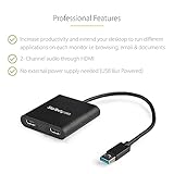 StarTech.com USB 3.0 to Dual HDMI Adapter, USB to 2x HDMI Monitor Converter for Windows, TAA (no support for macOS/ChromeOS/Linux)