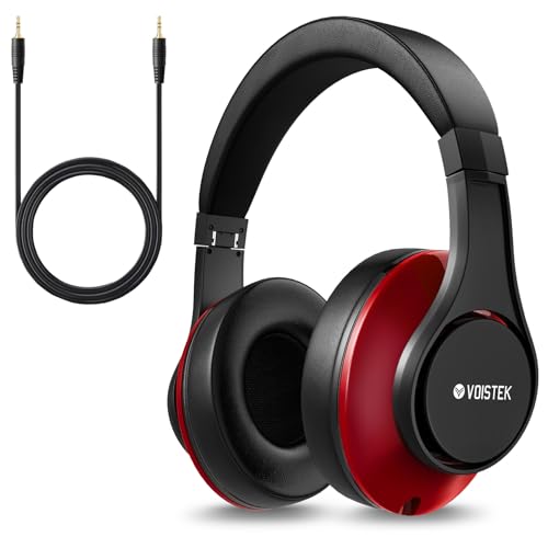 Voistek DJ Headphones, 8 Driver Units (2 x 50mm Large + 6 x 20mm Small), 24bit High Resolution, Bluetooth 5.3 and 3.5mm AUX Support