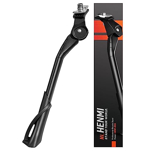 HENMI Center Mount Bike Kickstand for Adult Bikes, Adjustable Bicycle Kickstand for Most 24"-29", Non-Slip Sole, Aluminum Alloy Material, Bicycle Kickstand for Mountain Bike Adult Bike