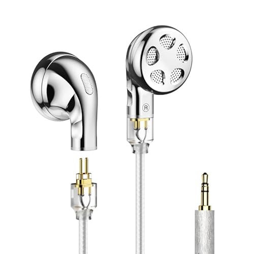 syeindunce TRN Seahorse Pro Flat-Head Earbuds, 14.2mm Dynamic Driver, PU+LCP Diaphragm, Detachable 0.78mm 2-Pin Cable, Aluminum Housing, HiFi Wired Earphones for Audiophiles (3.5mm)